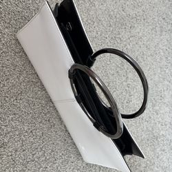 Vera Pelle Clutch Stylish Genuine Leather WHITE
