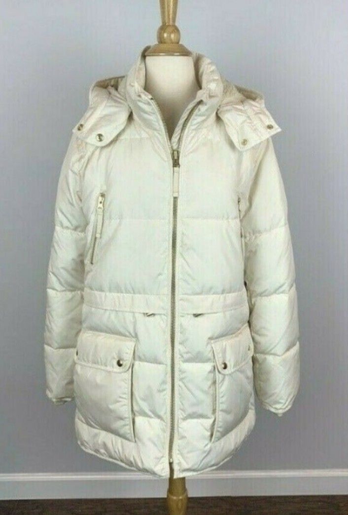 JCrew Like-New White Puffer Jacket