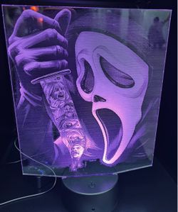Scream ghost face led lamp