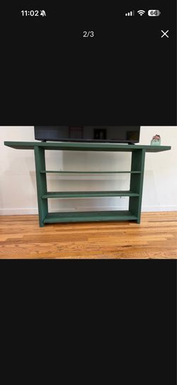Handcrafted Modern Bookshelf – Forest Green