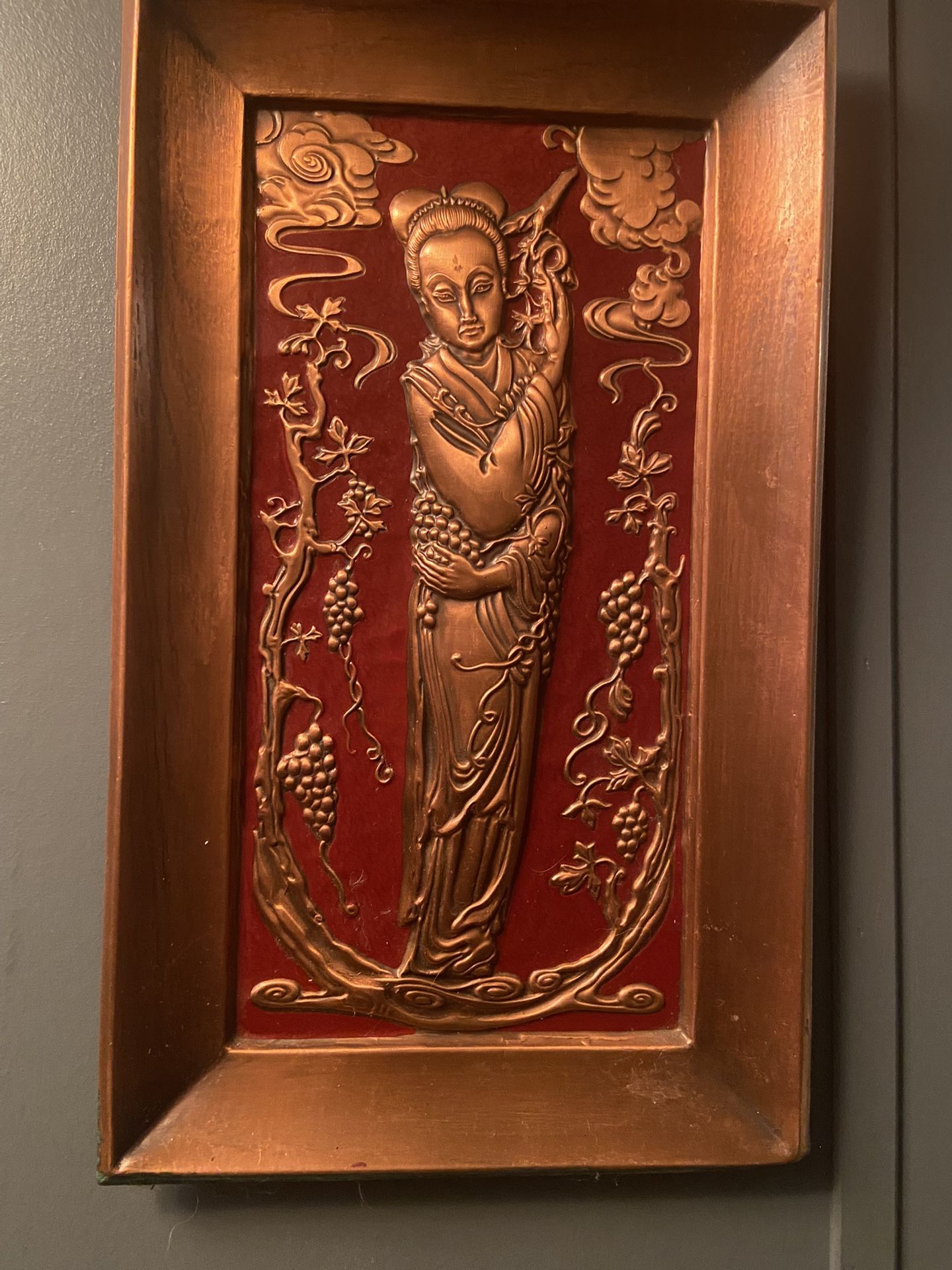 2 Antique Chinese Bronze / Copper Pressed plaque China 19th or 20th c