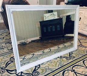 Chalk painted mirror