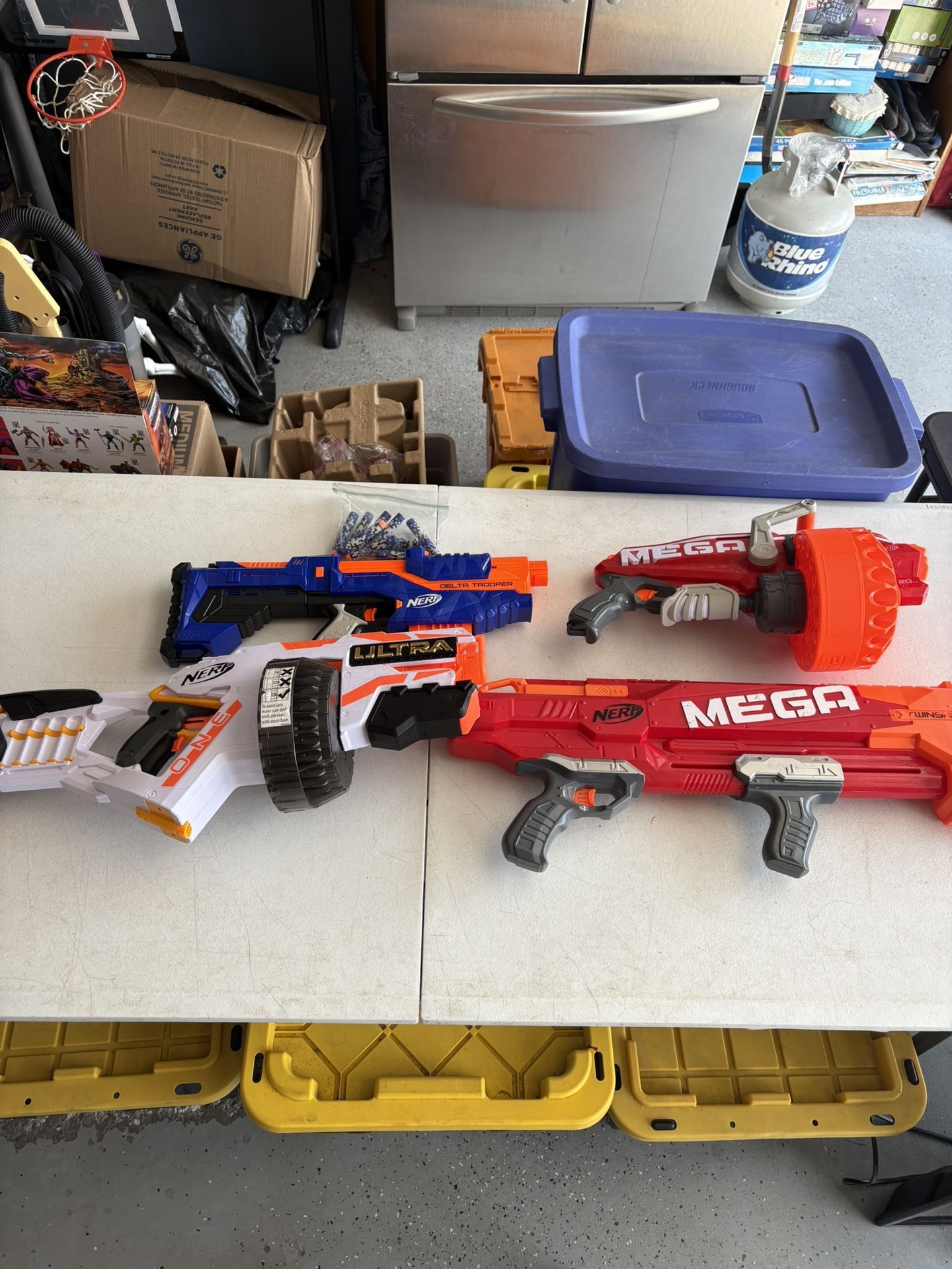 NERF Dart Guns. One with bullets
