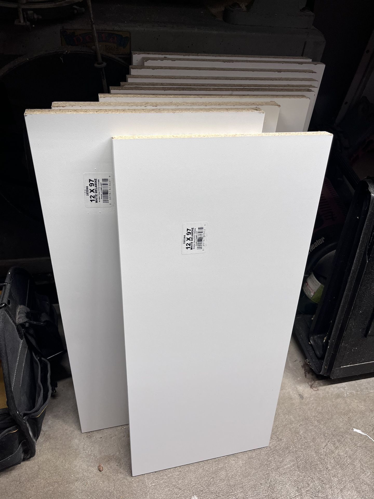 Melamine Shelves 12” X 26”
