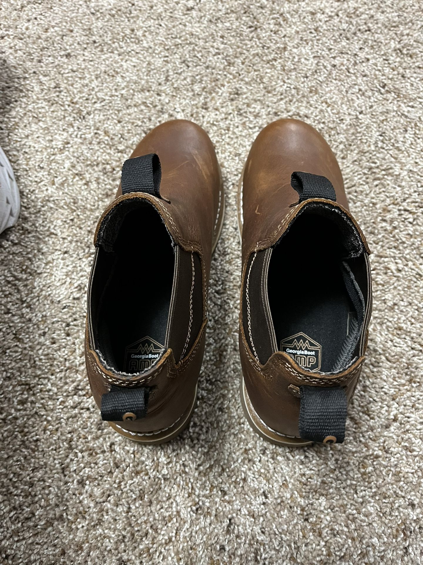 GEORGIA BOOT AMP LT WEDGE WATERPROOF CHELSEA WORK BOOT Size 10M