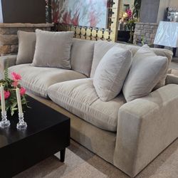 Oversize Sofa Taupe Color New Fabric