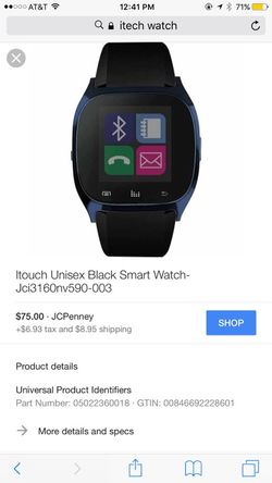 ITech smart watch (Android&Iphone compatible)