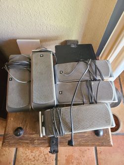 JBL Surround Sound Speakers With Sub Woofer And Rocketfish Wireless Control Box