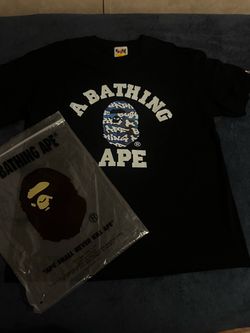 A Bathing Ape BAPE College Logo T-Shirt Black