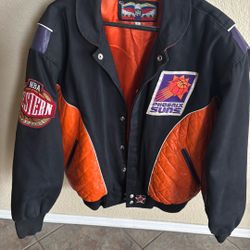 Phoenix Suns VTG 1993 Cotton Leather Jacket Rare