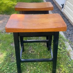 Toluca Saddle Wood 24-Inch Counter Stool (Set of 2)