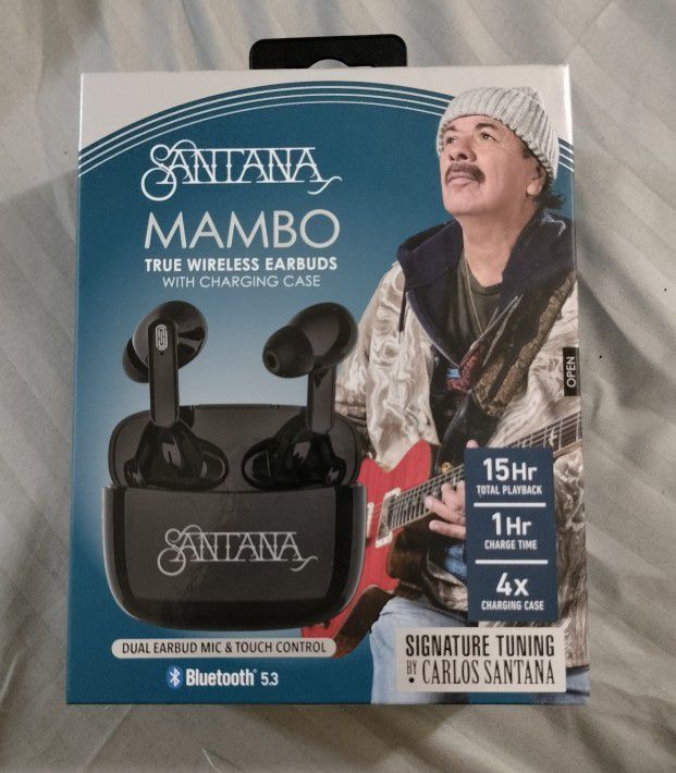 Santana Wireless Earbuds W/Charging Case - New
