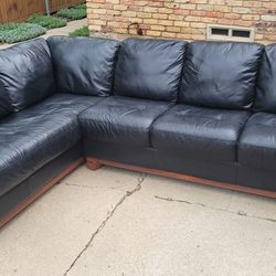 ​🏆Seccional de Piel Genuina Bassett Furniture - Calidad de Lujo