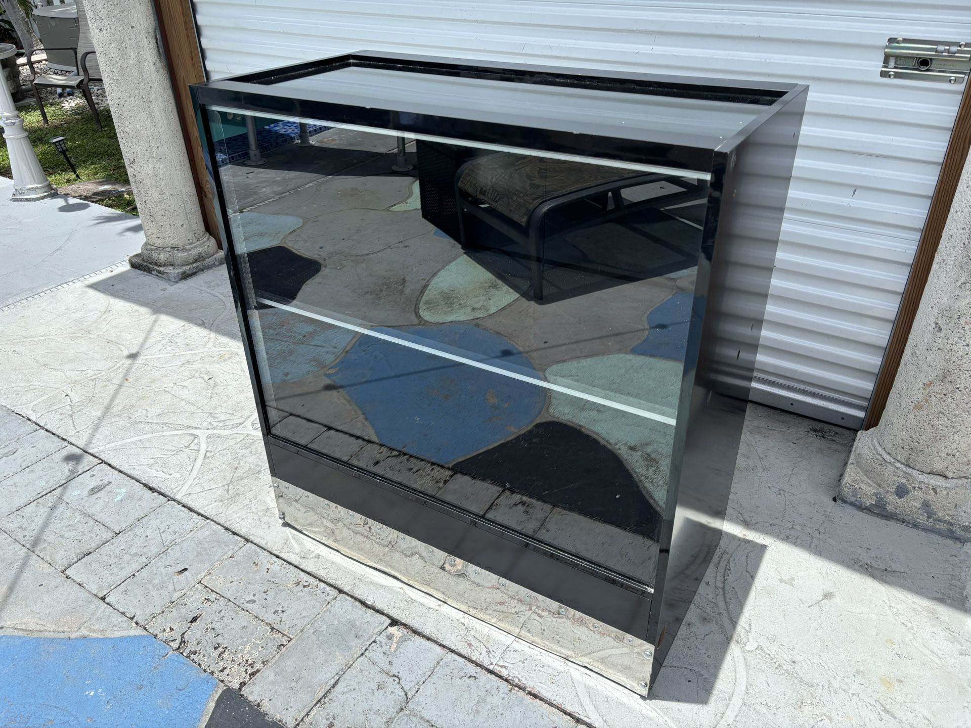 Retail Glass Display Showcase Countertop Cabinet - Black