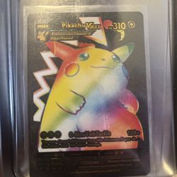Pikachu VMAX Fan Art Black Foil Textured