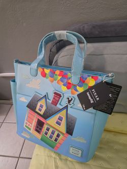 Brand New Loungefly Disney Pixar Up 15th Anniversary Balloon House Large Convertible Backpack & Tote Crossbody Bag