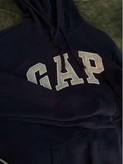 Gap Logo Pullover Hoodie Navy Blue