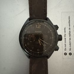 Fossil Men’s Dress Brown Dress chronograph leather 