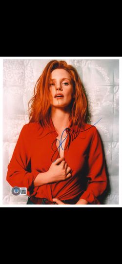 Jessica Chastain Signed 8x10 Photo Autograph Beckett BAS Certified