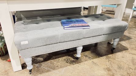 DESIGNER BENCH WITH ROLLERS 