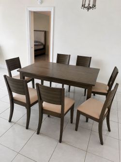 Solid Wood Dining Set (7 pcs)