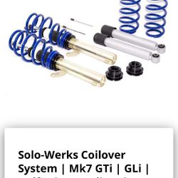 Solo-Werks Coilover System For MK7 GTI/JETTA/GOLF R 8V AUDI A3/S3 2.0T