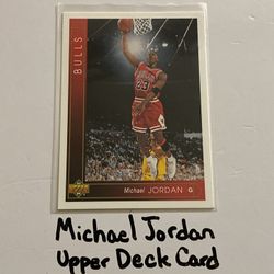 Michael Jordan Chicago Bulls Hall of Fame Guard Upper Deck Card. 