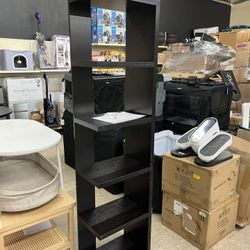 Modern Designed Book Shelves Display Cabinet 12" L x 17.75" W x 71" H - Red Cocoa