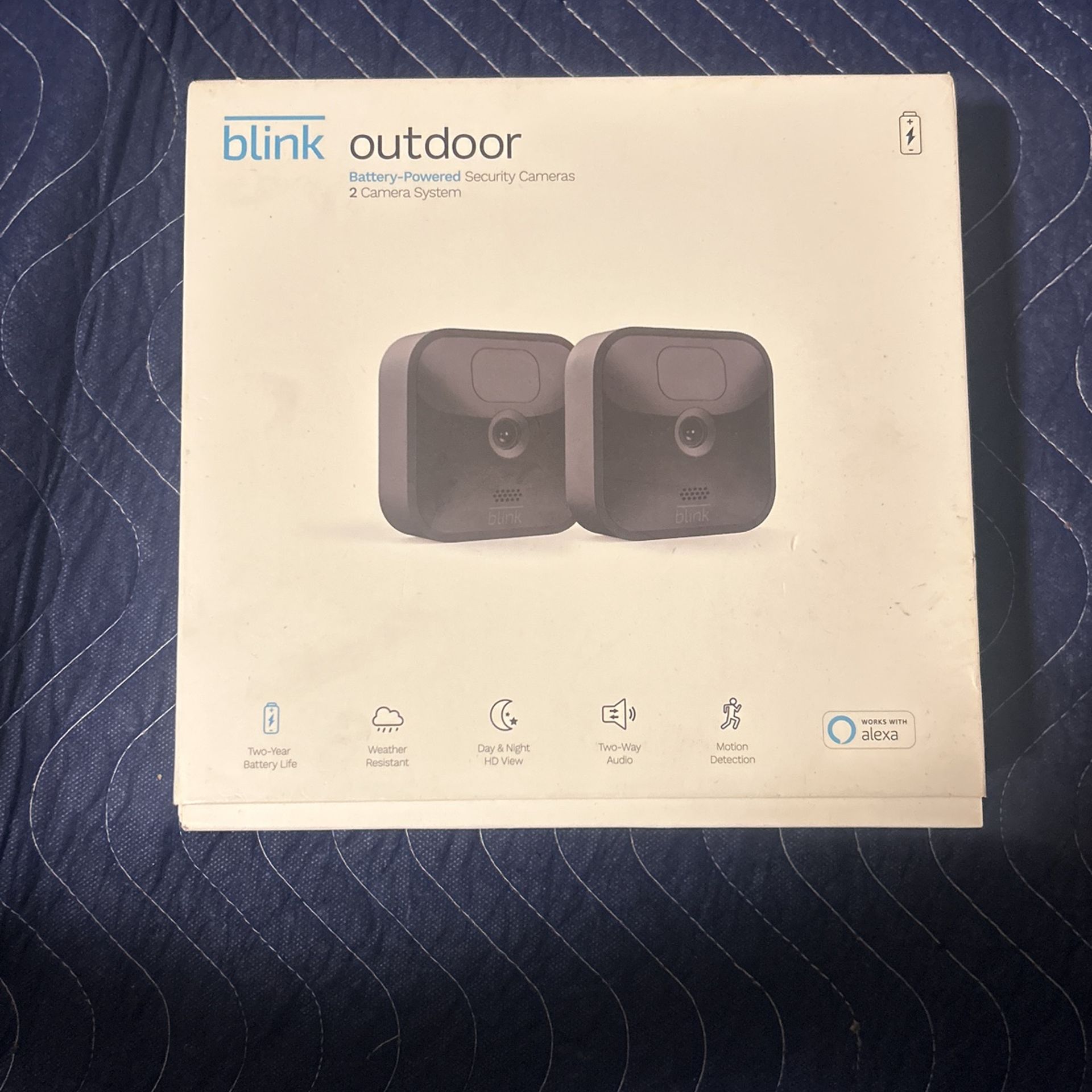 Two Outdoor Blink Cameras With Alexa