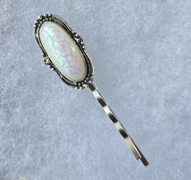 DESIGNER ORIGINAL MOONSTONE PIN IN HAIR ACCESSORY FOR ACCENT ANYWHERE