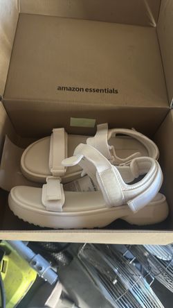 Amazon essentials white sandals