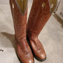 Cowboy Cowgirl Boots Leather Barely Worn