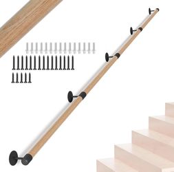 12FT Wooden Stair Handrail