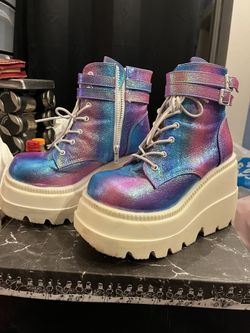 Demonia Purple Multi Vegan Shoes