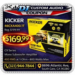Kicker CXA400.1 CX Series Mono Subwoofer Amplifier 800 Watts Bass Amp 46CXA400.1T 🚨 Payment Options Available 🚨 No Credit Needed 🚨 