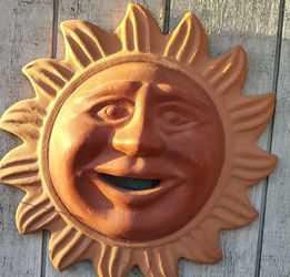 Terracotta Mexican Pottery Sun Wall Decoration