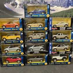 Power Racers. 1:33 Scale Motorized Diecast Metal Cars. $5.00 each.