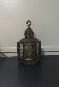 Reduced!! 1869 SCOTLAND Clipper Ship Brass and Glass Lamp