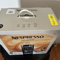 Nespresso VertuoPlus Coffee Maker and Espresso Machine Dinner Set by DeLonghi Black Matte