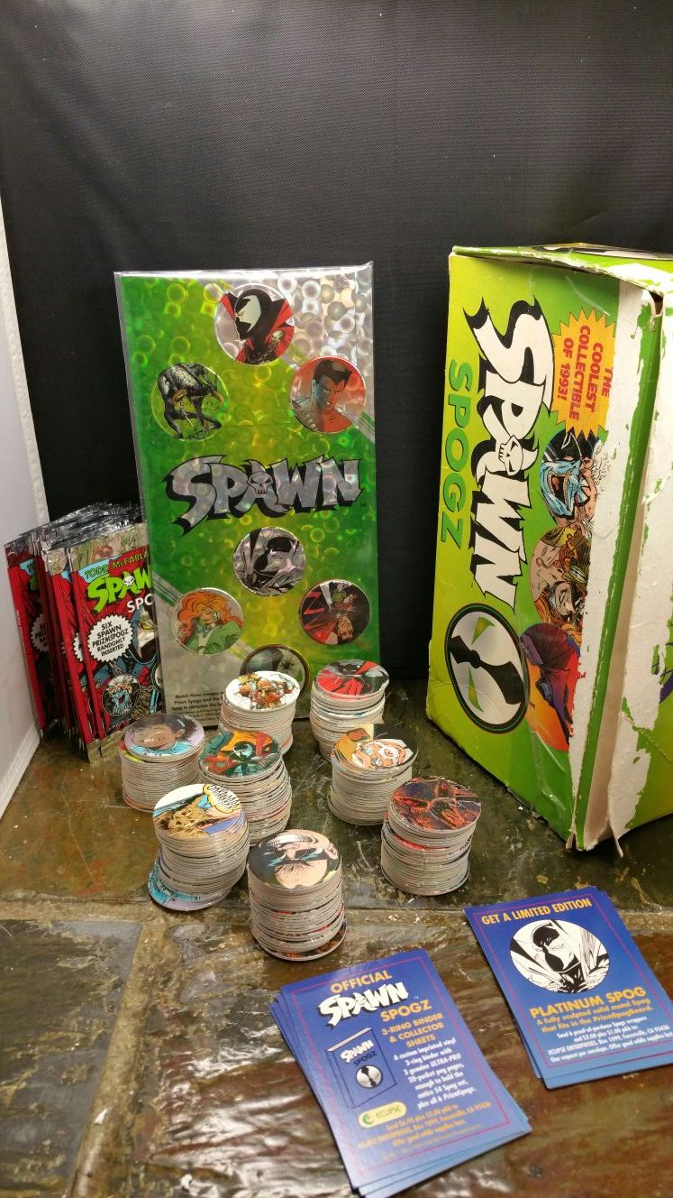 1993 Spawn Spogz (Pogs) BOARD Sheet ECLIPSE Comics Todd McFarlane