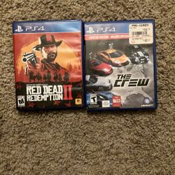 PS4 Game S They Work Completely Fine Rdr 2 For 25 And Crew For 30 Or 25 Make An Offer 