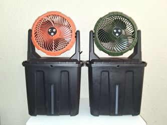 Rechargeable misting fans