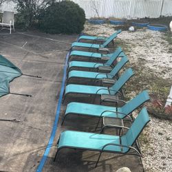 Pool Chairs And Tables 