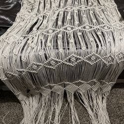 Boho Macrame Curtain Single Panel 