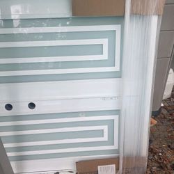 Aluminum And Impact Rated Glass Front Door, Double Door 60x80