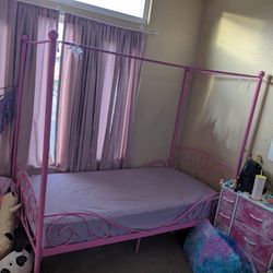 Girls 4 Poster Twin Bed Frame