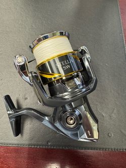 Stella 10000 SWD with 80lbs PowerPro Braid paired with a Seeker TAC 80 Spinning