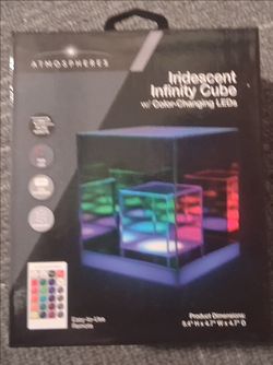 Iridescent Infinity Cube w/ Color-Changing LEDs