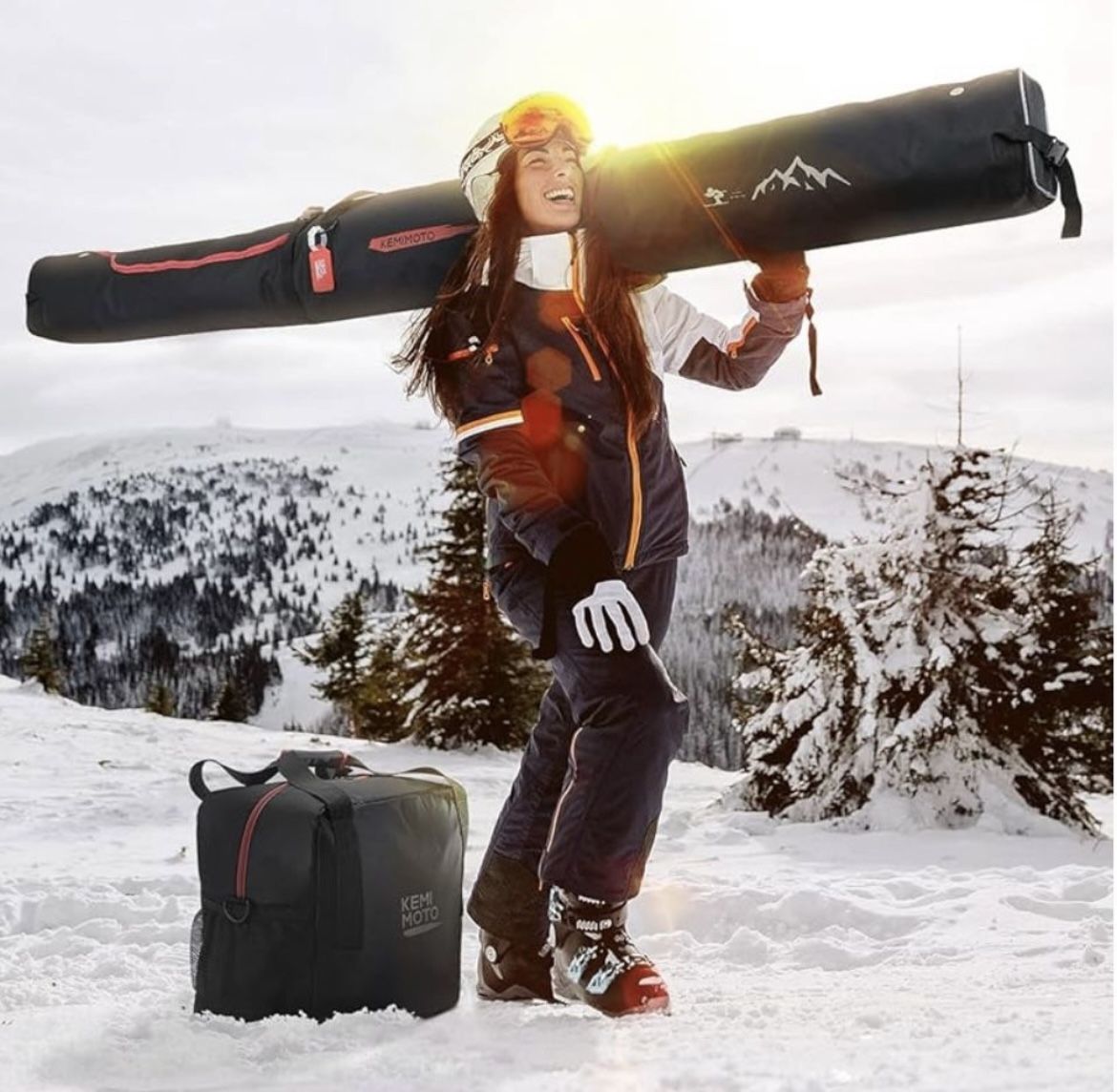 New Ski Bag. Padded For Air Travel , Snow, Storage 
