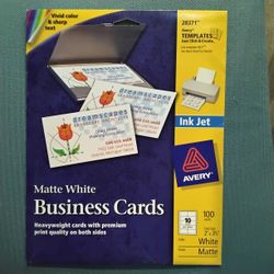 Avery blank business cards